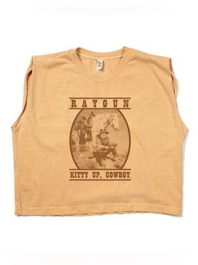 American Apparel KITTY UP VINTAGE MUSCLE CROP TOP, size Large